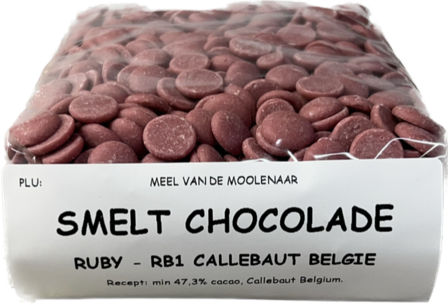 Smelt chocolade ruby 500 gram