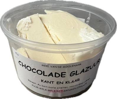 Chocolade glazuur melk wit 250 gram