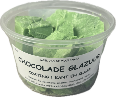 Chocolade glazuur groen 250 gram