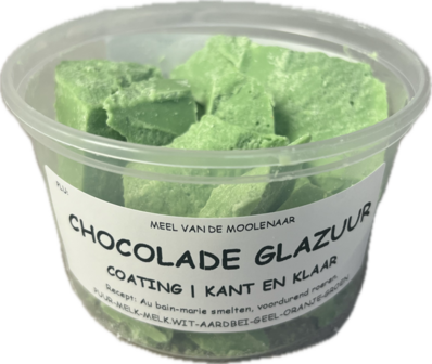 UIT ASSORTIMENT - Chocolade glazuur groen 250 gram