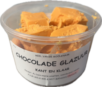 Chocolade glazuur oranje 250 gram 