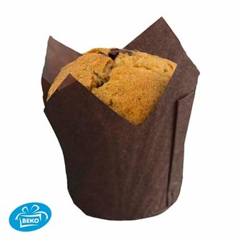 Muffinvorm bruin 20 stuks