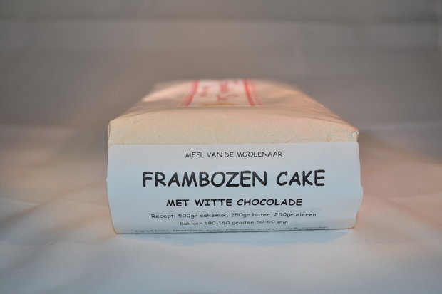 Frambozen cake met witte chocolade 1 kg