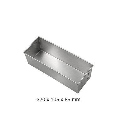 Broodblik - Alusteel - 320x105x85 mm
